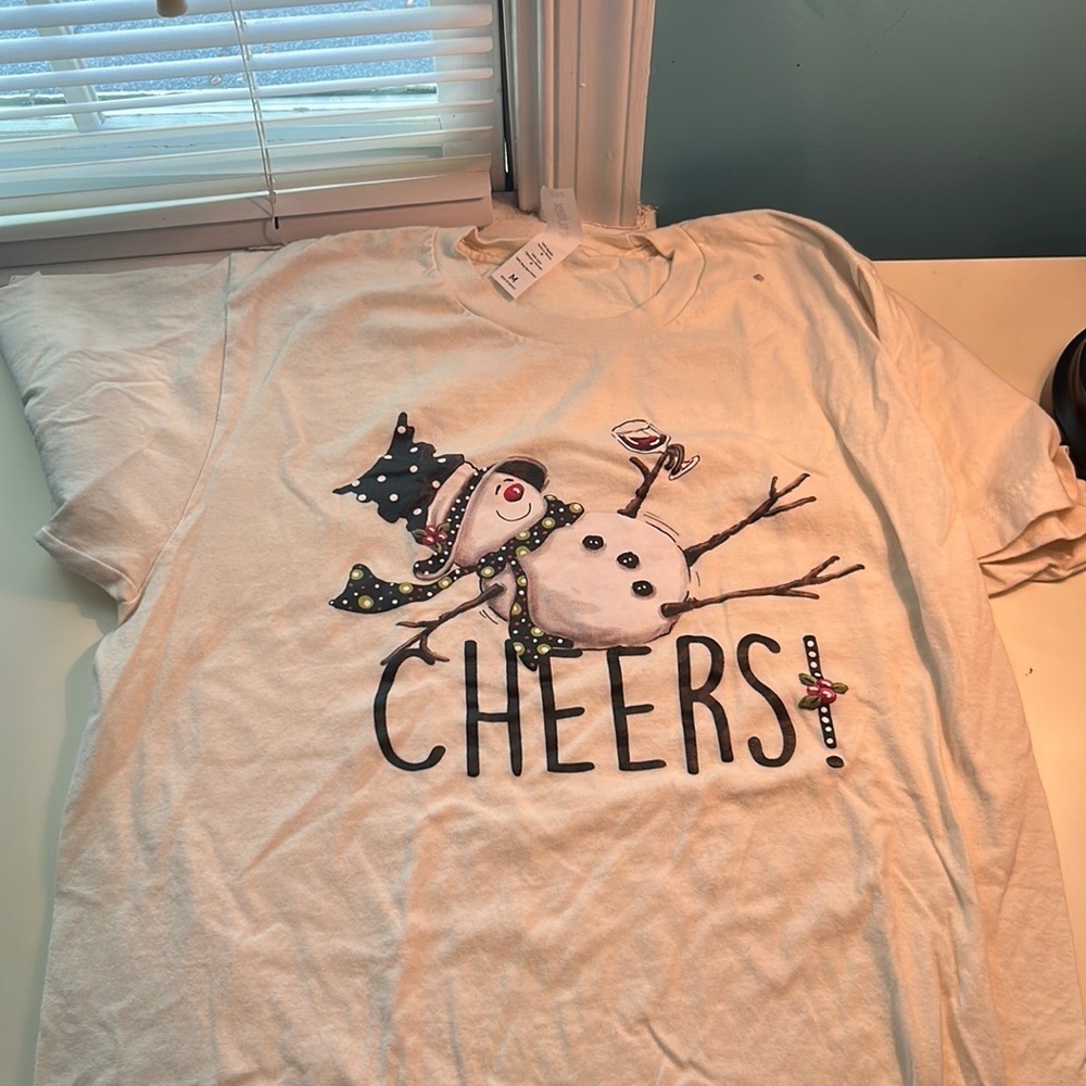 Cream Christmas t shirt